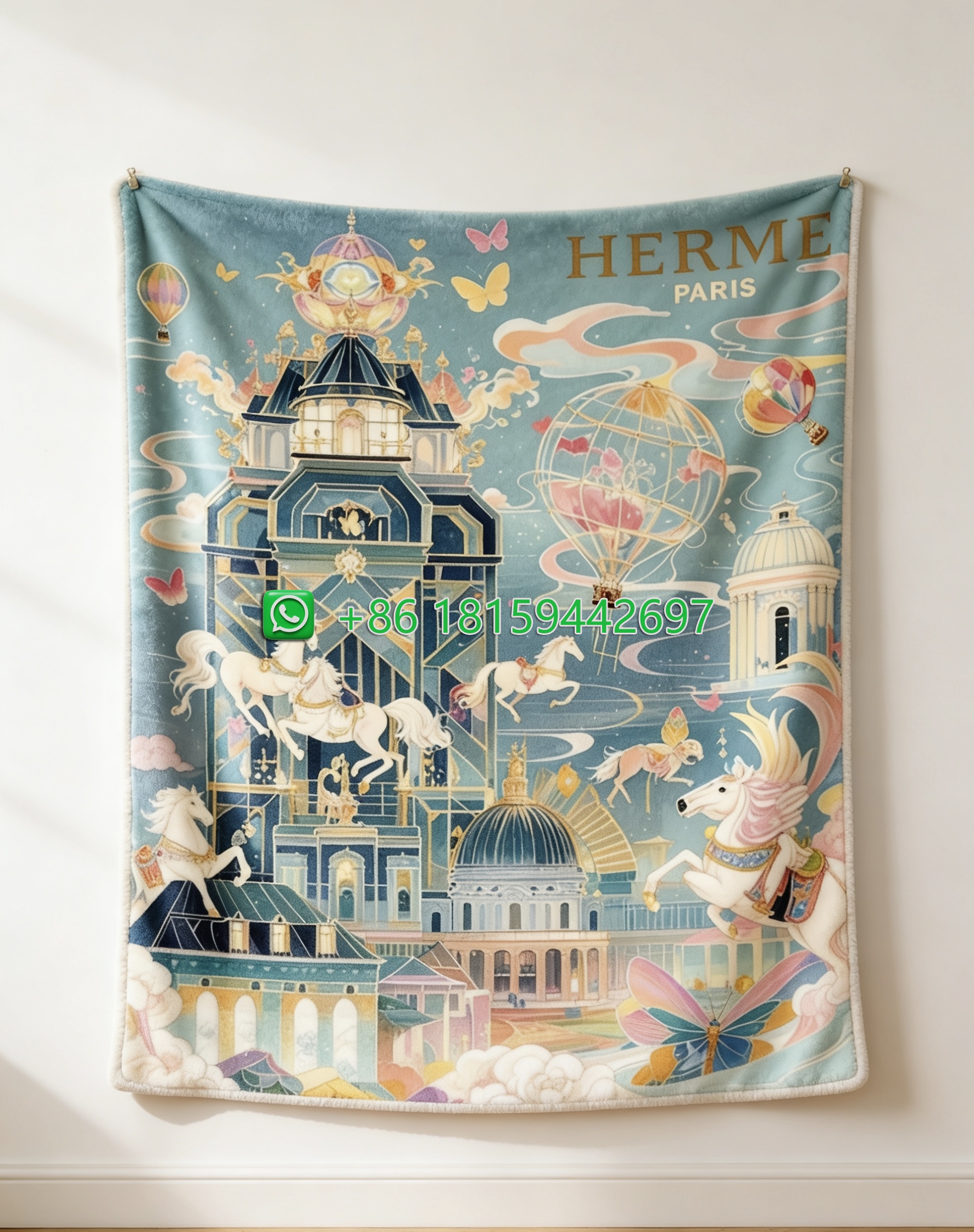 Hermes Throw Blankets